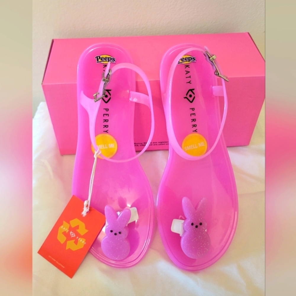 Katy Perry Collections Pink Thong Jelly Sandals